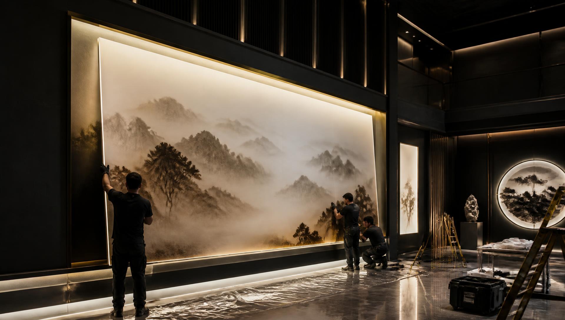 桃園大圖輸出・展場設計施工現場,星設計 Star Design(Afa Studio)專業團隊施作大型輸出畫面